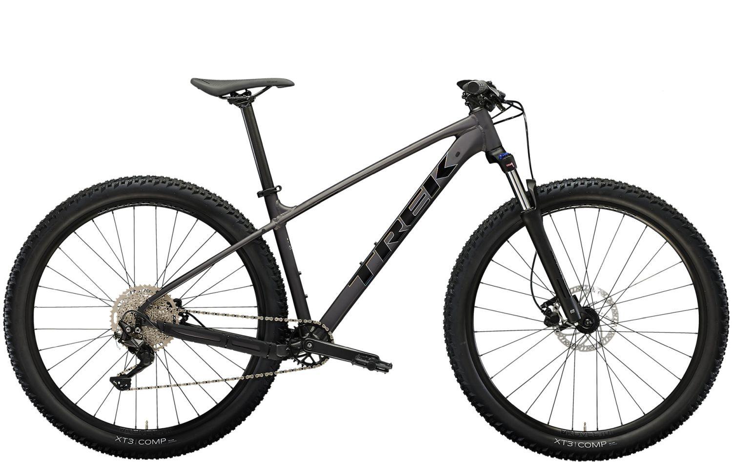 matt schwarzes mountainbike Trek Marlin 6 Gen 3: Vielseitiges Cross-Country MTB für Trails & Alltag