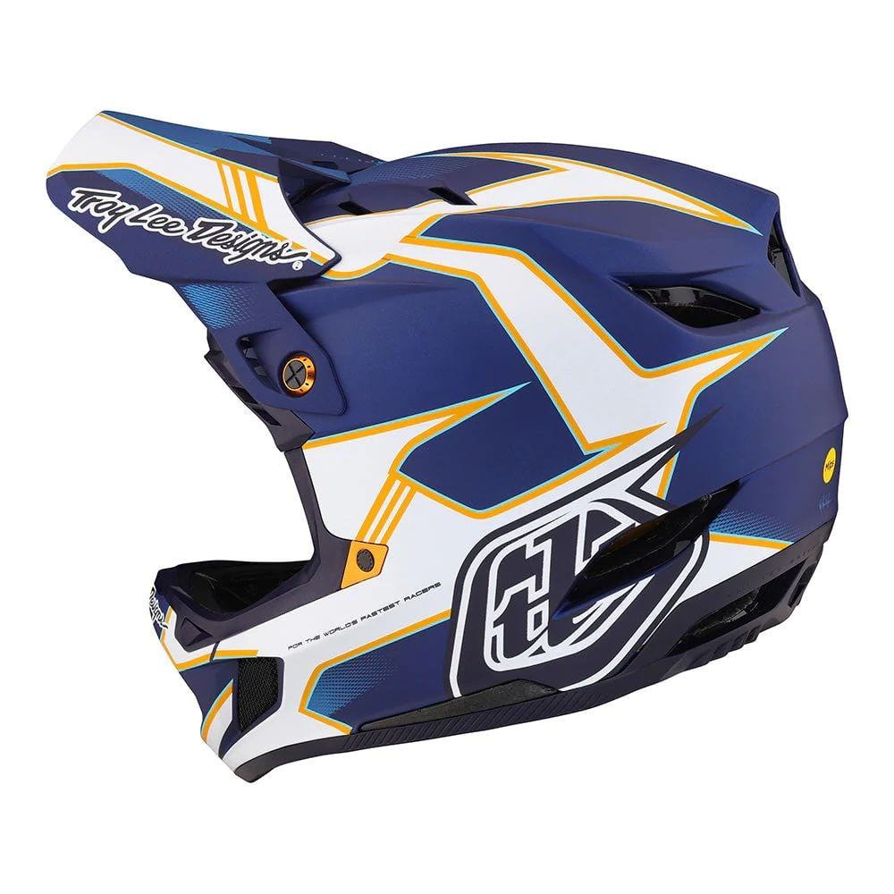 Troy Lee Designs D4 Composite Helmet W/Mips - Liquid-Life #Wähle Deine Farbe_Matrix Blue