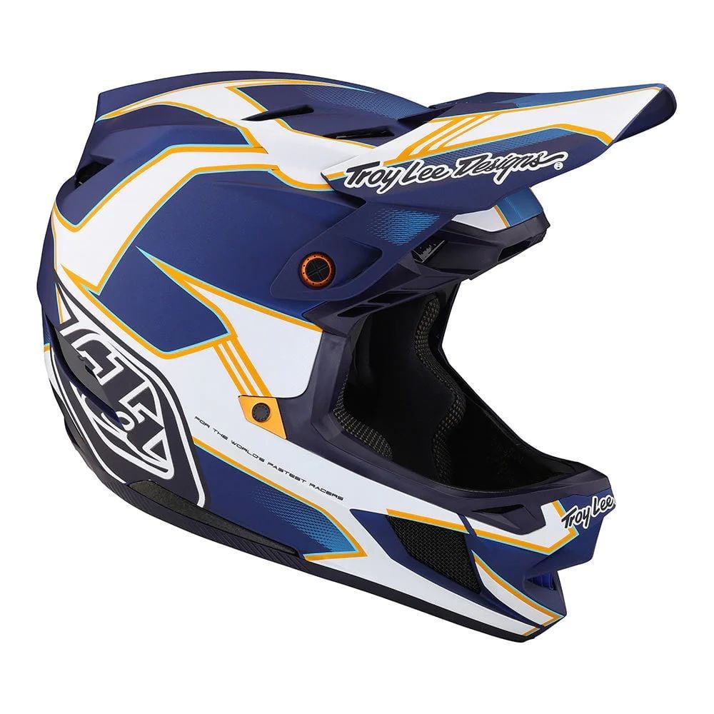 Troy Lee Designs D4 Composite Helmet W/Mips - Liquid-Life #Wähle Deine Farbe_Matrix Blue