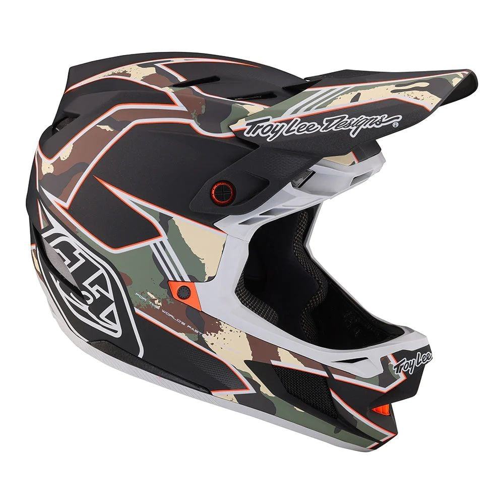 Troy Lee Designs D4 Composite Helmet W/Mips - Liquid-Life #Wähle Deine Farbe_Matrix Camo Army Green