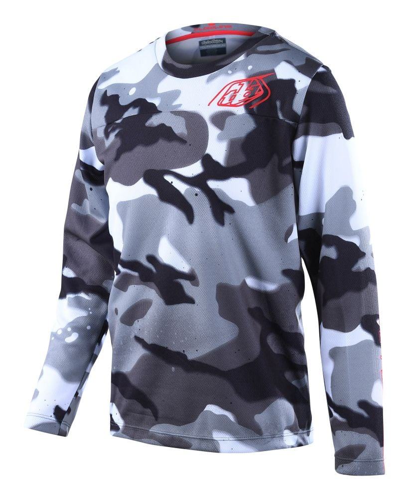 Troy Lee Designs Flowline LS Jersey Youth Spray - Liquid-Life #Wähle Deine Farbe_Camo white