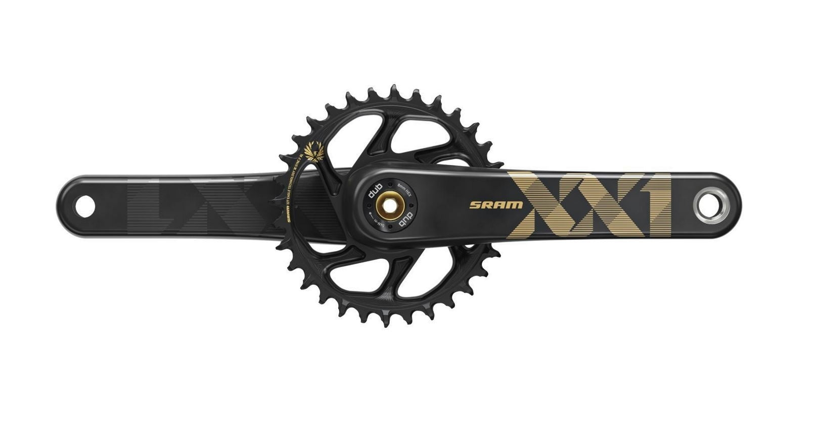 Sram Kurbelgarnitur XX1 Eagle DUB 34T DM Boost - Liquid-Life #Wähle Deine Farbe_Gold