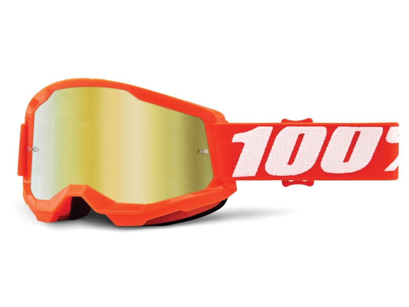 100% Strata 2 Goggle - Mirror Lens - Liquid-Life #Wähle Deine Farbe_Orange
