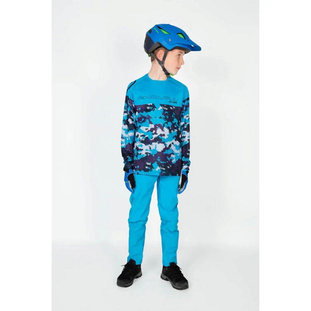 Endura Kids MT500JR Langarmtrikot - Liquid-Life #Wähle Deine Farbe_Electric Blue