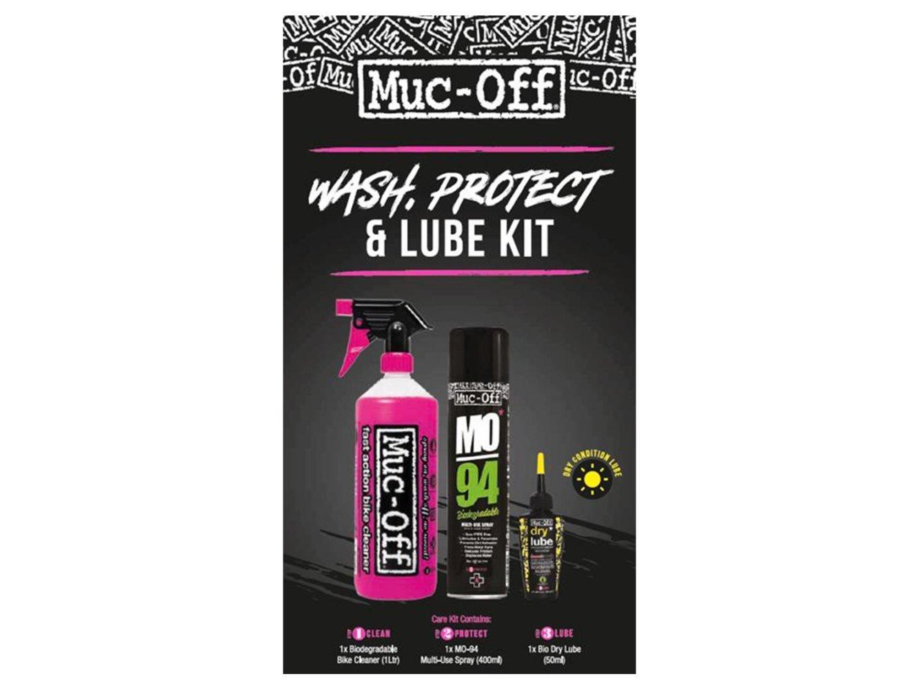 Muc Off Wash, Protect, Lube Kit (Dry Lube Version) - Liquid-Life