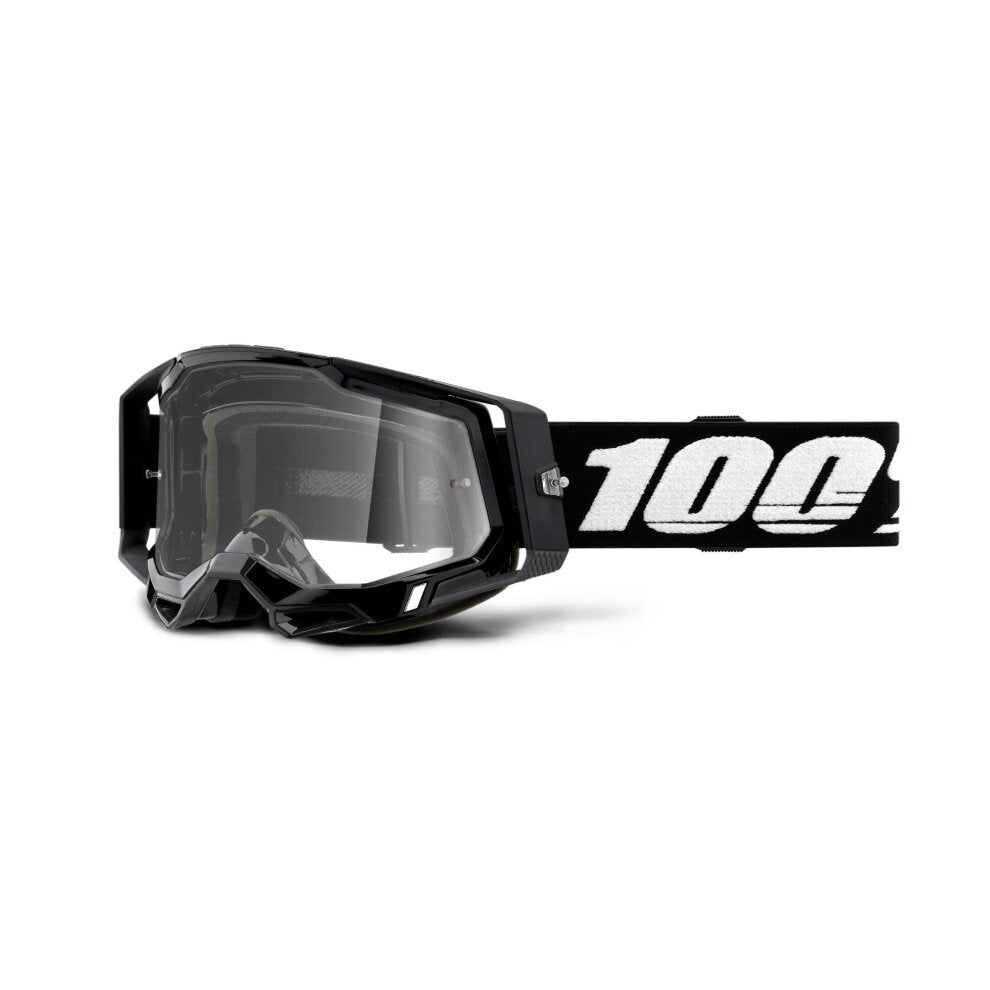 100% Racecraft 2 Goggle - Clear Lens 2024 - Liquid-Life #Wähle Deine Farbe_Black