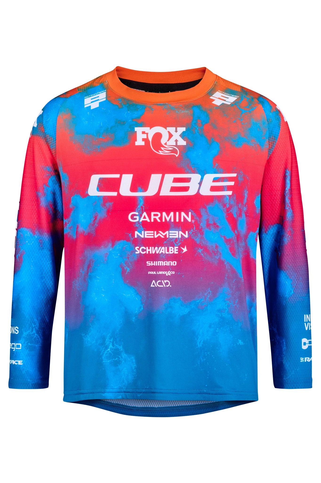 Cube MTB Trikot ROOKIE langarm - Liquid-Life #Wähle Deine Farbe_blue pink