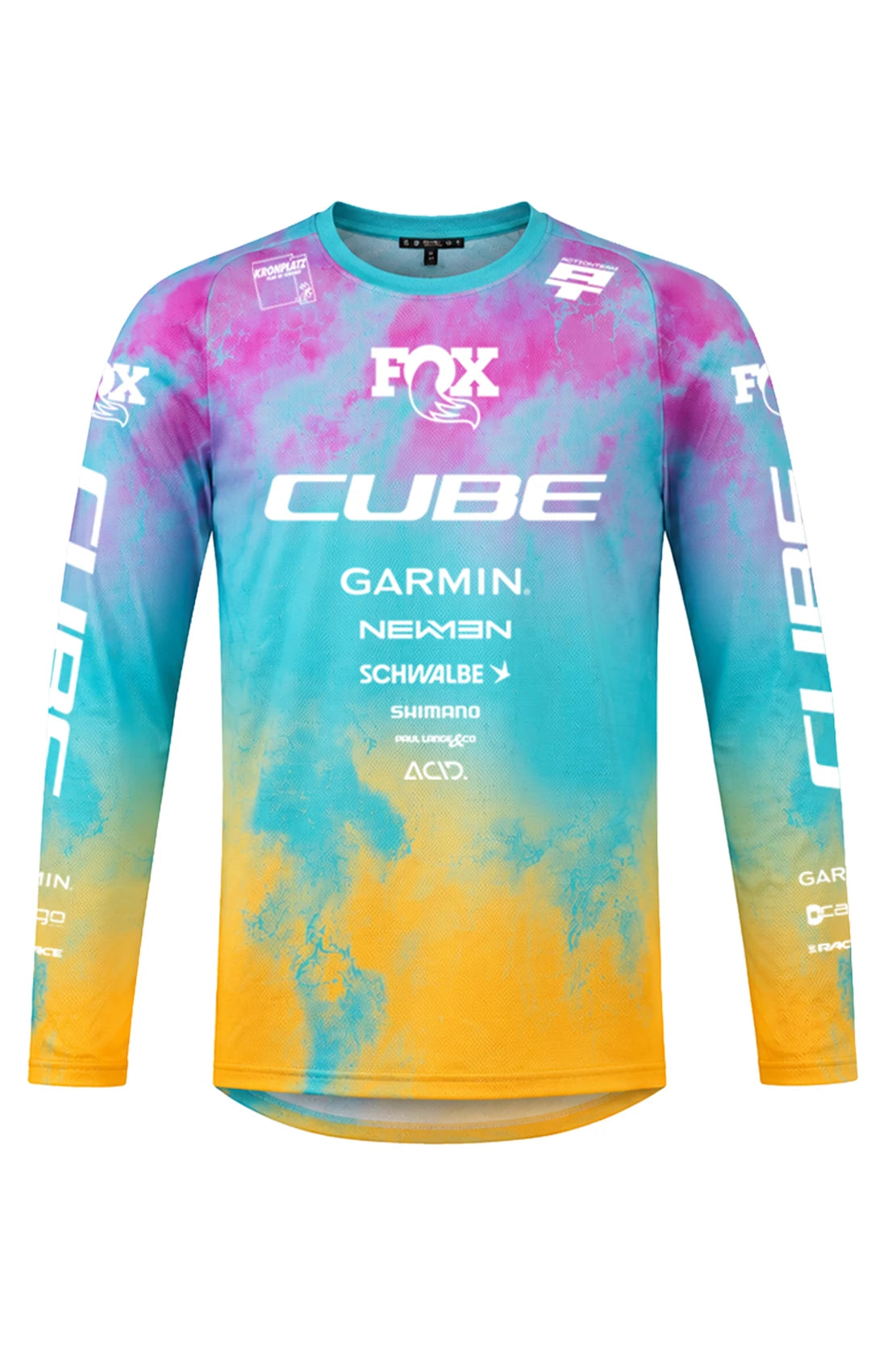 Cube MTB Trikot X AT langarm - Liquid-Life #Wähle Deine Farbe_turquoise/pink/yellow