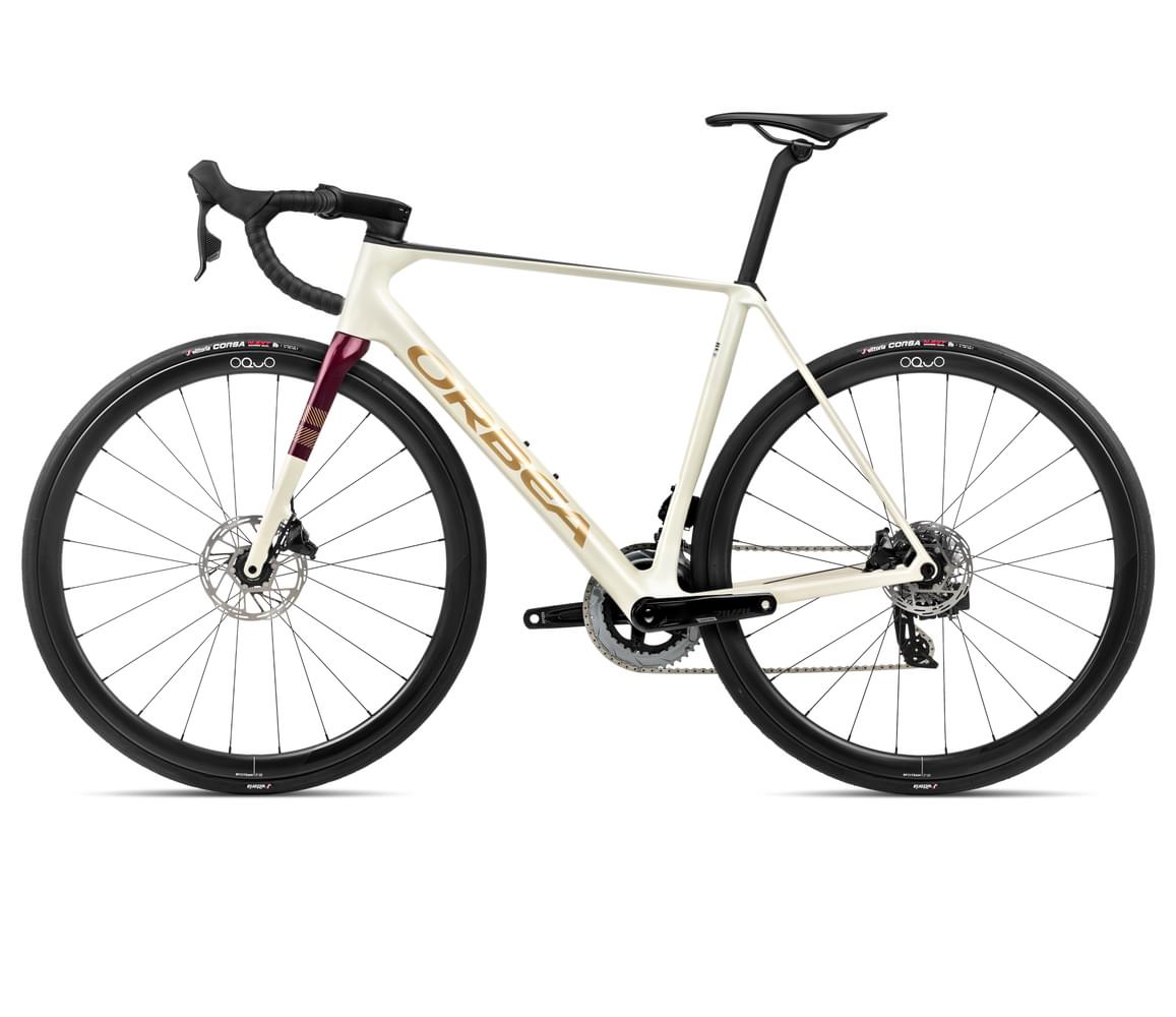 Orbea ORCA M31eTEAM Ivory White-Burgundy 2024