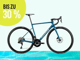 Rennrad von Raymon, blau, mit Scheibenbremsen und Rennlenker, Rabatt bis zu 30 %.