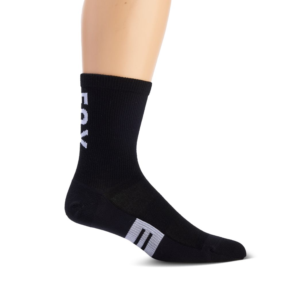 Fox 6" Flexair Merino Sock - Liquid-Life #Wähle Deine Farbe_Black