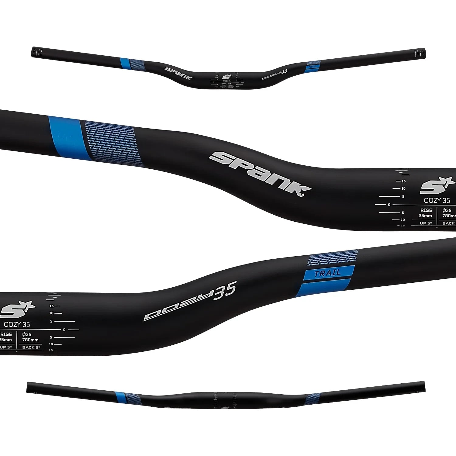 Spank Oozy Allmnt 35 bar, 780mm Shotpeen - Liquid-Life #Wähle Deine Farbe_Black/Blue