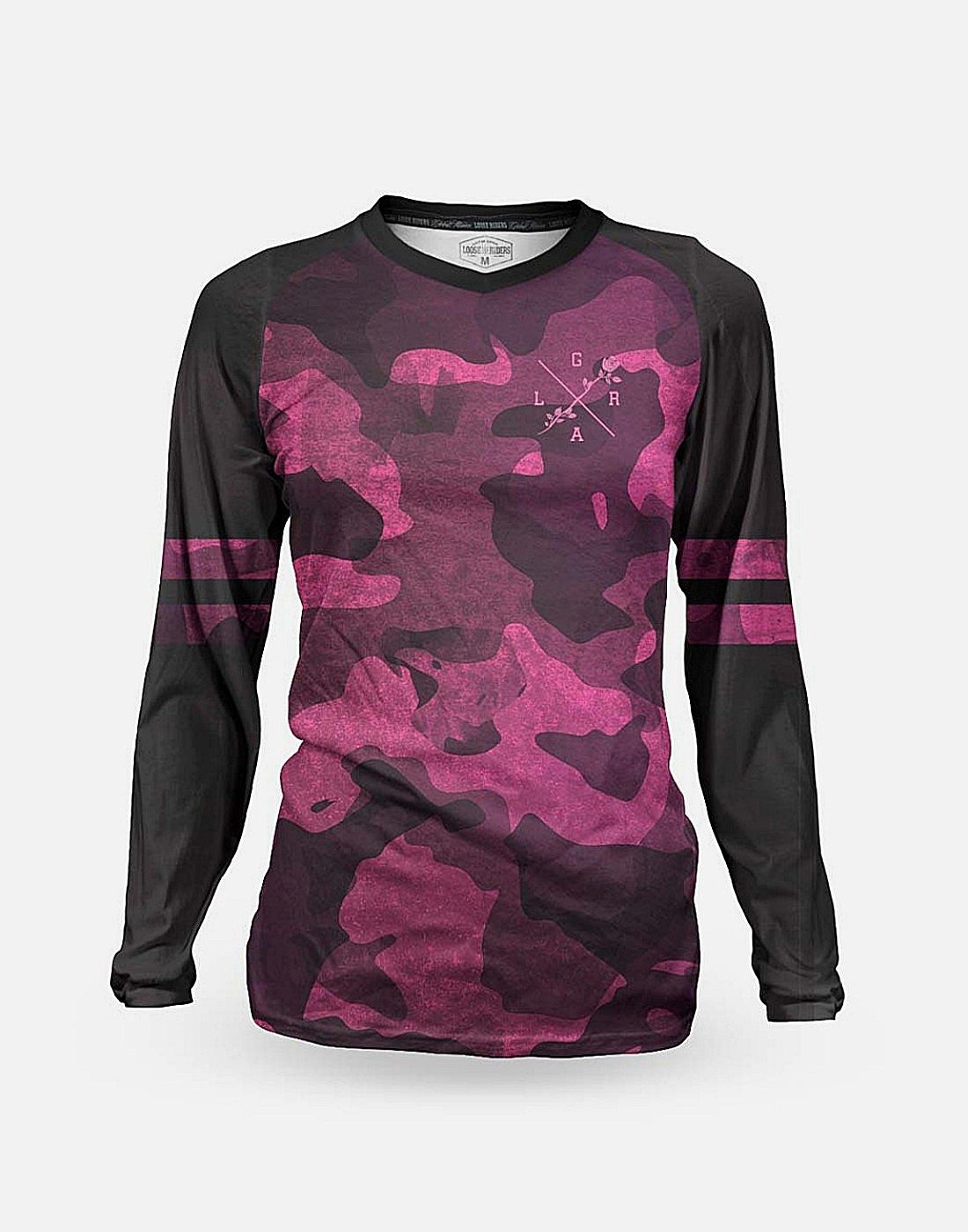 Loose Riders C/S Damen Longsleeve Trikot - Liquid-Life #Wähle Deine Farbe_Varsity Wine