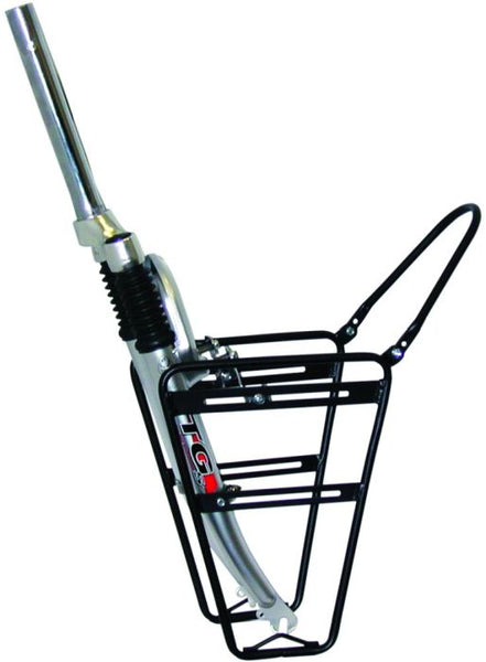 thule fahrradständer TAQ-33 Low Rider Alu Caio: Stabiler Front-Gepäckträger für Federgabeln Lederlenkergriff 22,2 Mm Brooks Garage per biciclette Size:700C