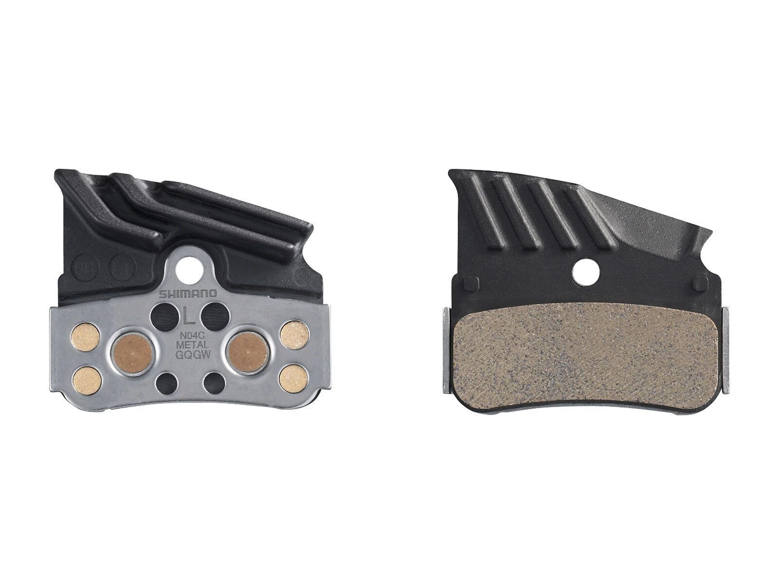 Shimano Scheibenbremsbelag N04C Metall mit Kühlrippen - Liquid-Life #Wähle Deine Farbe_Schwarz