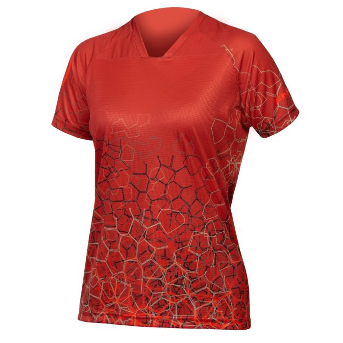 Endura SingleTrack Print T-Shirt Damen LTD - Liquid-Life #Wähle Deine Farbe_Cayenne