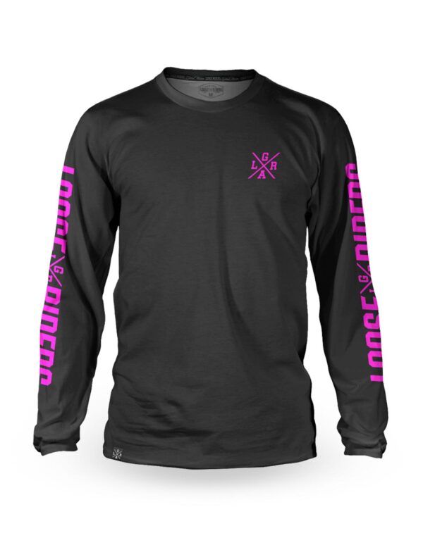 Loose Riders Youth Jersey LS Sender - Liquid-Life #Wähle Deine Farbe_Sender Black-Pink
