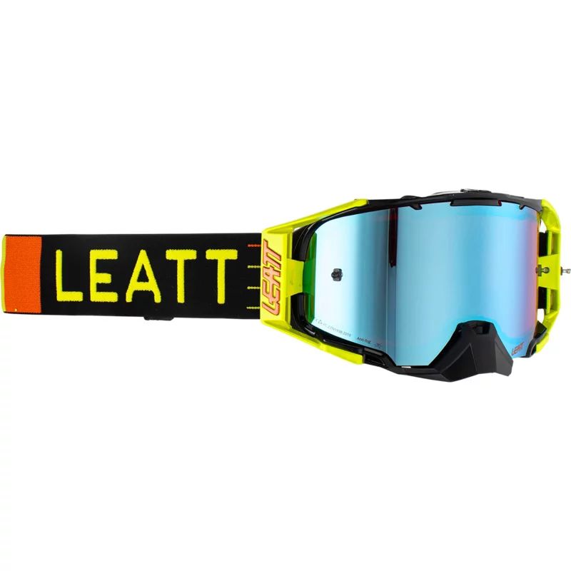 Leatt Velocity 6.5 Iriz Goggle anti fog Mirror lens - Liquid-Life #Wähle Deine Farbe_Citrus Blu - Iriz UC