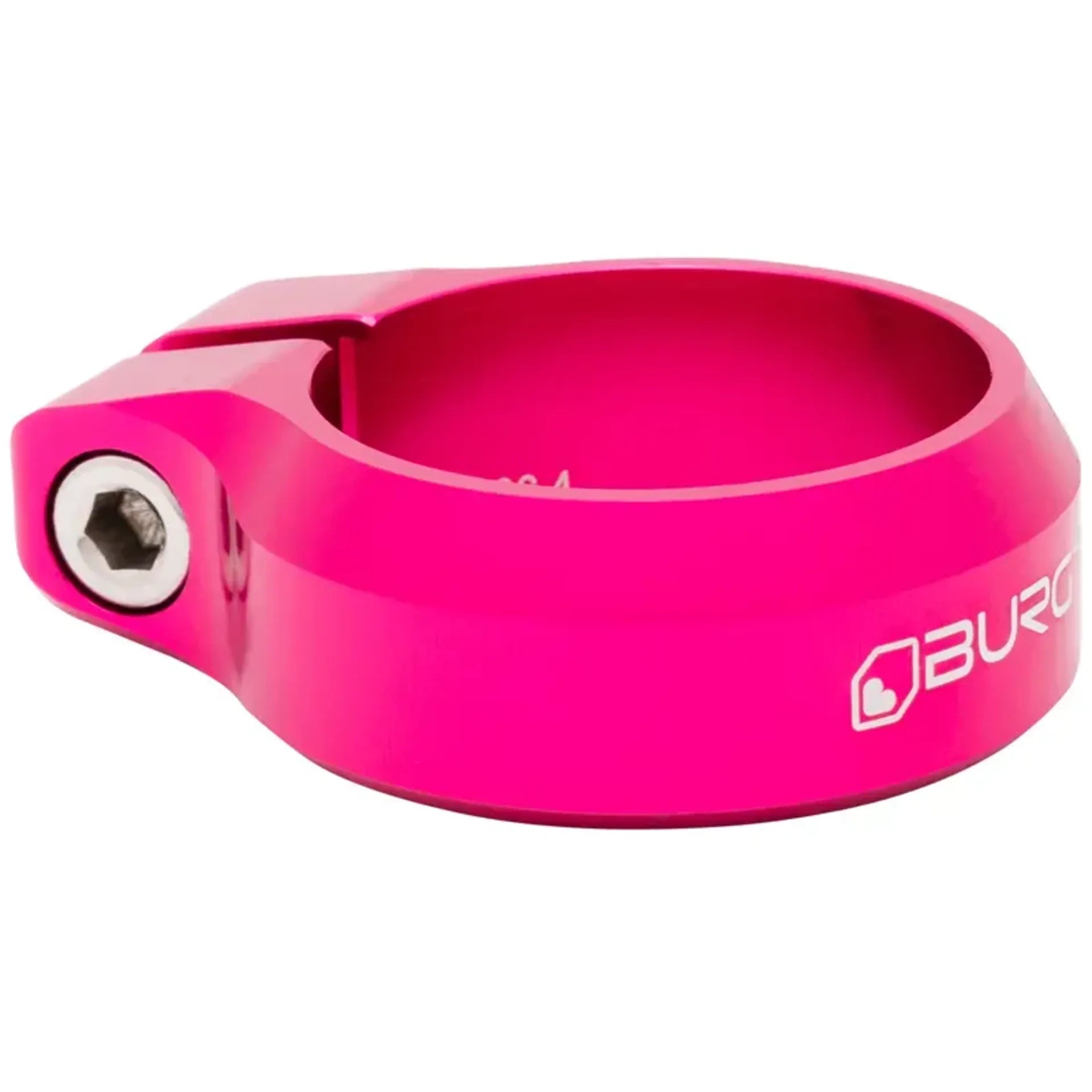 Burgtec Seat Clamp Toxic Barbie Pink 36.4mm Diameter - Liquid-Life #Wähle Deine Farbe_Toxic Barbie Pink