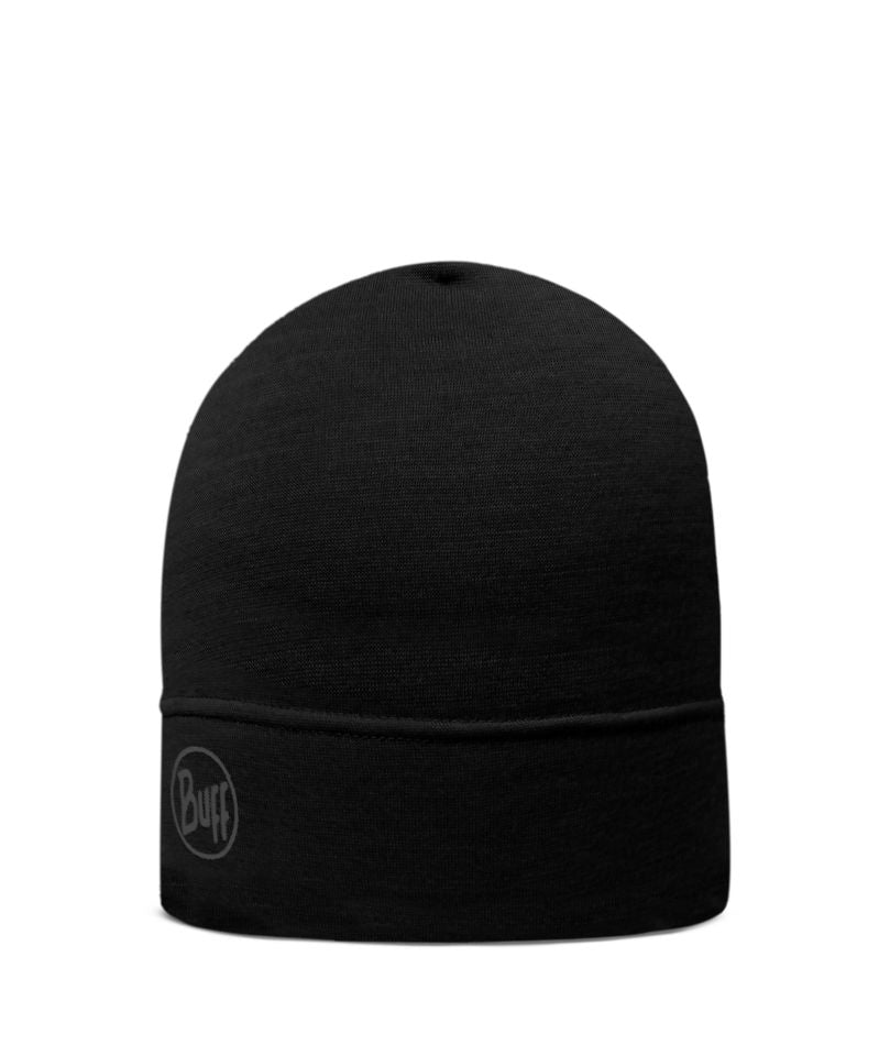 Buff Merino Lightweight Beanie - Liquid-Life #Wähle Deine Farbe_Solid Black