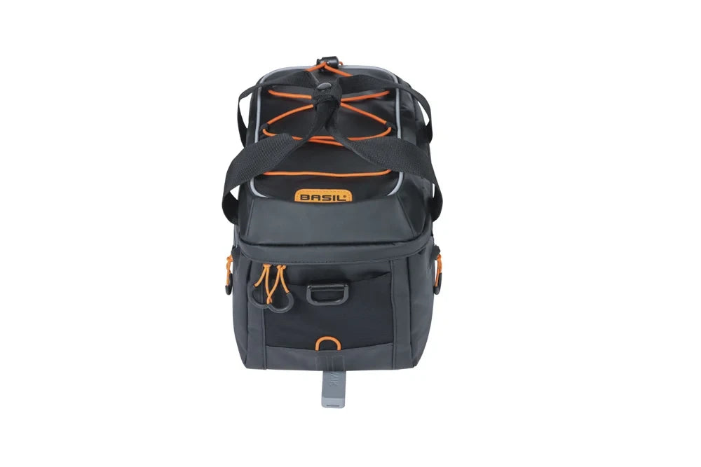 BASIL Gepäckträgertasche Miles Tarpaulin MIK 2.0 - Liquid-Life #Wähle Deine Farbe_black orange