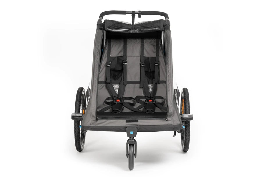 Cube Kinder Fahrradanhänger Double PURE - Liquid-Life #Wähle Deine Farbe_black´n´grey