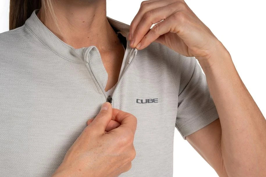 Cube GRAVEL WS Trikot Full Zip CARGO kurzarm - Liquid-Life #Wähle Deine Farbe_grey