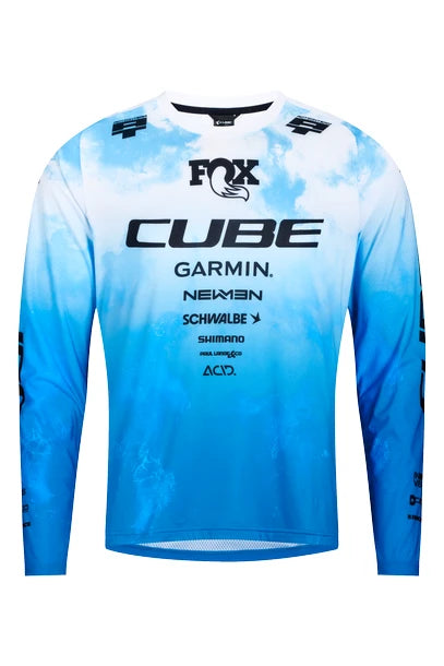 Cube MTB Trikot X Actionteam langarm - Liquid-Life #Wähle Deine Farbe_topas blue