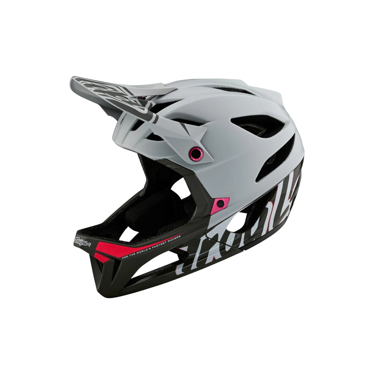 Troy Lee Designs Stage 2 Mips Helm - Liquid-Life #Wähle Deine Farbe_High Viz Dark Gray / Neon Fuchsia