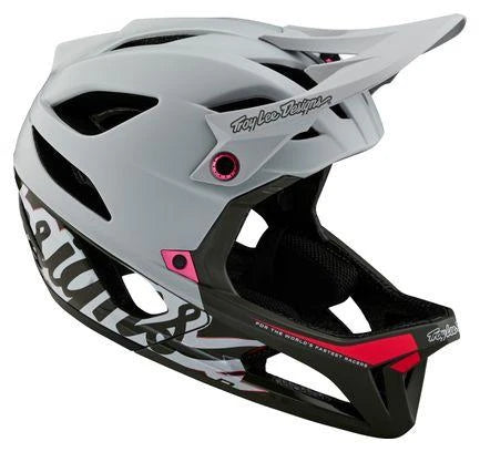 Troy Lee Designs Stage 2 Mips Helm - Liquid-Life #Wähle Deine Farbe_High Viz Dark Gray / Neon Fuchsia