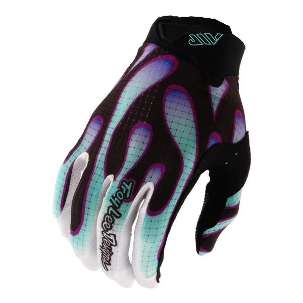 Troy Lee Designs Air Handschuh Overspray - Liquid-Life #Wähle Deine Farbe_black/real teal
