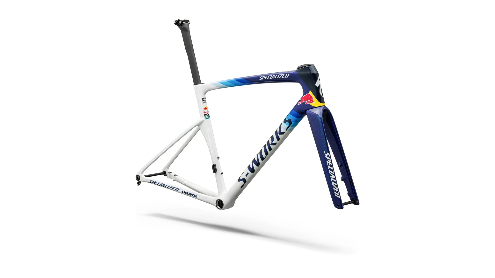 Specialized Tarmac SL9 S-Works Rahmen Team Replica RB Gloss Metallic White Silver / Deep Blue 2027