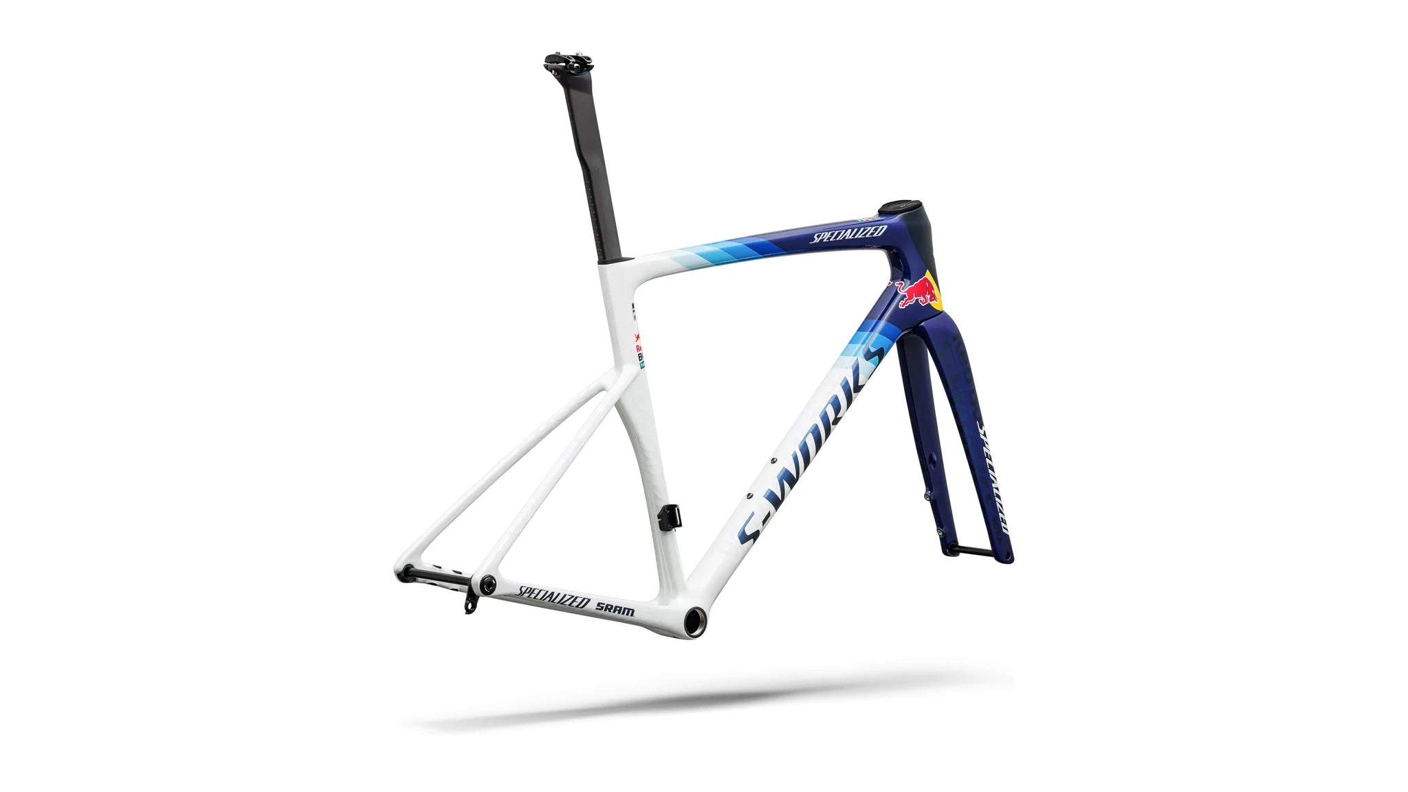Specialized Tarmac SL9 S-Works Rahmen Team Replica RB Gloss Metallic White Silver / Deep Blue 2027