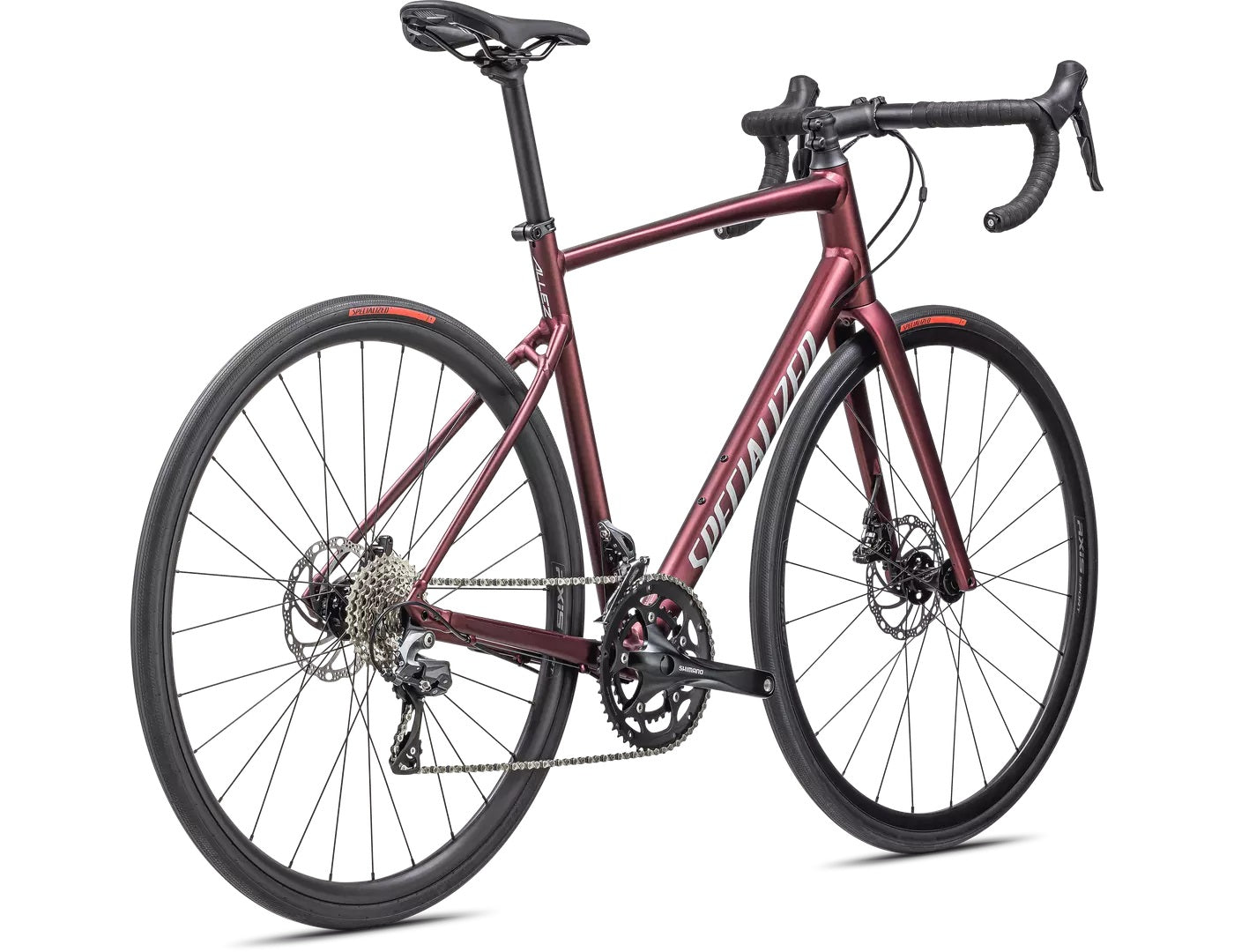 Specialized ALLEZ E5 DISC maroon/silver dust/flo red 2024