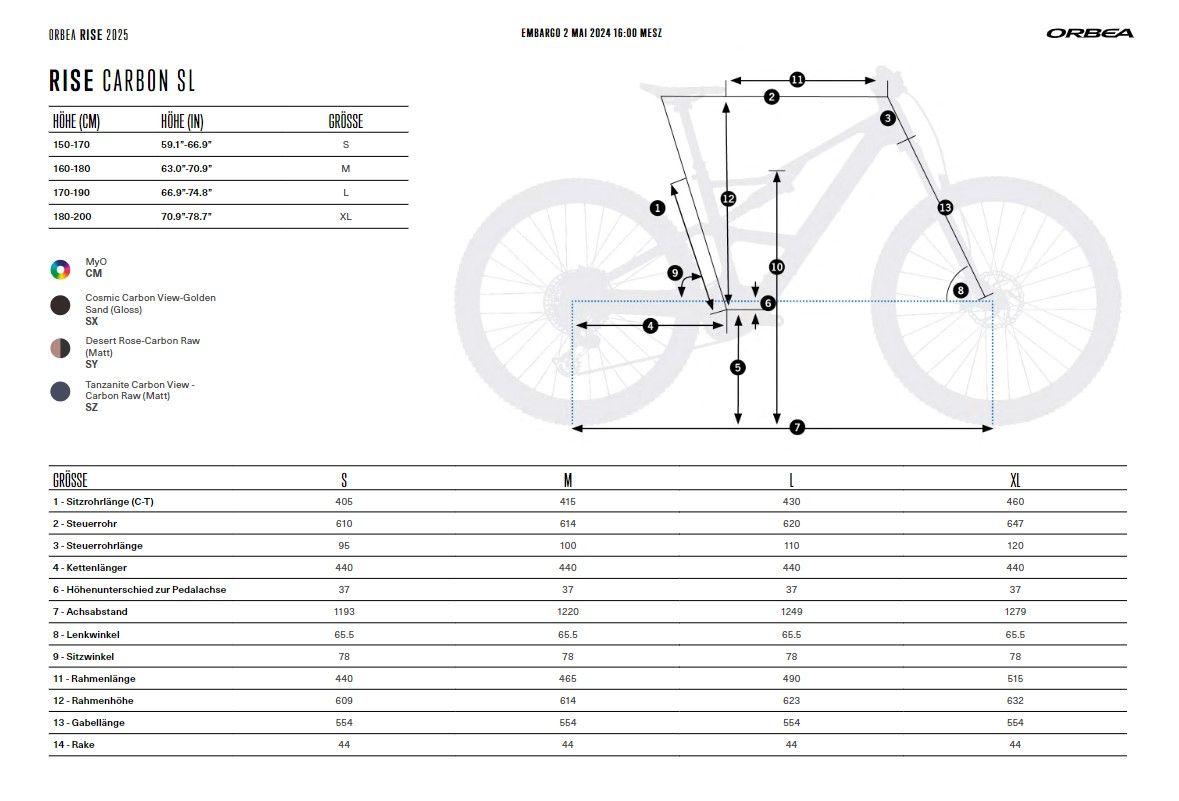 Orbea RISE SL M-LTD 630W Cosmic Carbon View - Golden Sand 2025