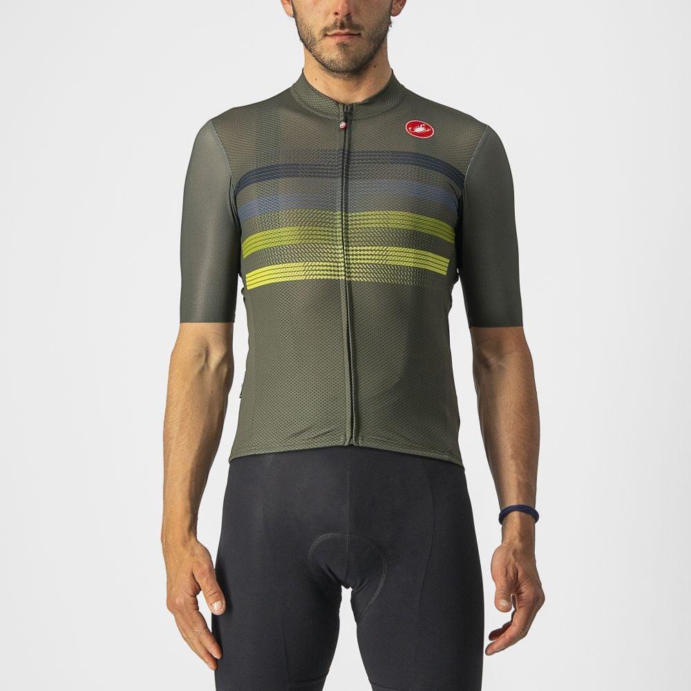 Castelli Endurance Pro Jersey - Liquid-Life #Wähle Deine Farbe_Military Green/Blue-Sulphur