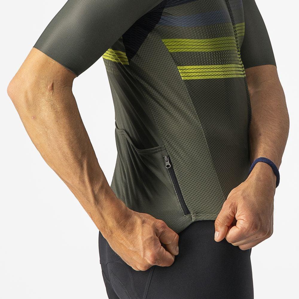 Castelli Endurance Pro Jersey - Liquid-Life #Wähle Deine Farbe_Military Green/Blue-Sulphur