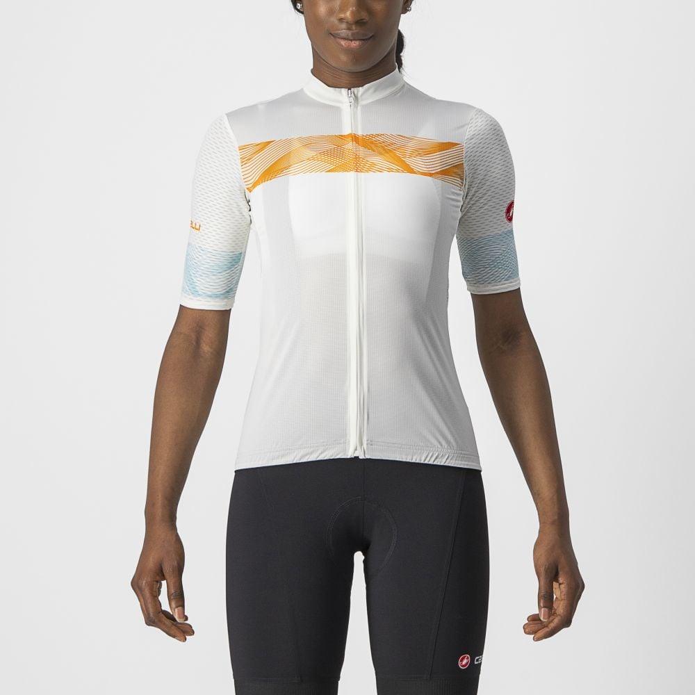 Castelli Fenice Damen Jersey - Liquid-Life #Wähle Deine Farbe_Ivory/Pop Orange-Skylight