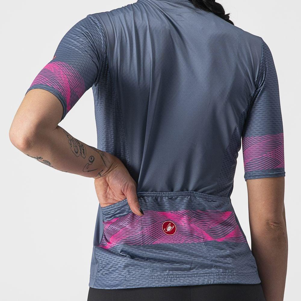 Castelli Fenice Damen Jersey - Liquid-Life #Wähle Deine Farbe_Light Steel Blue/Pink Fluo