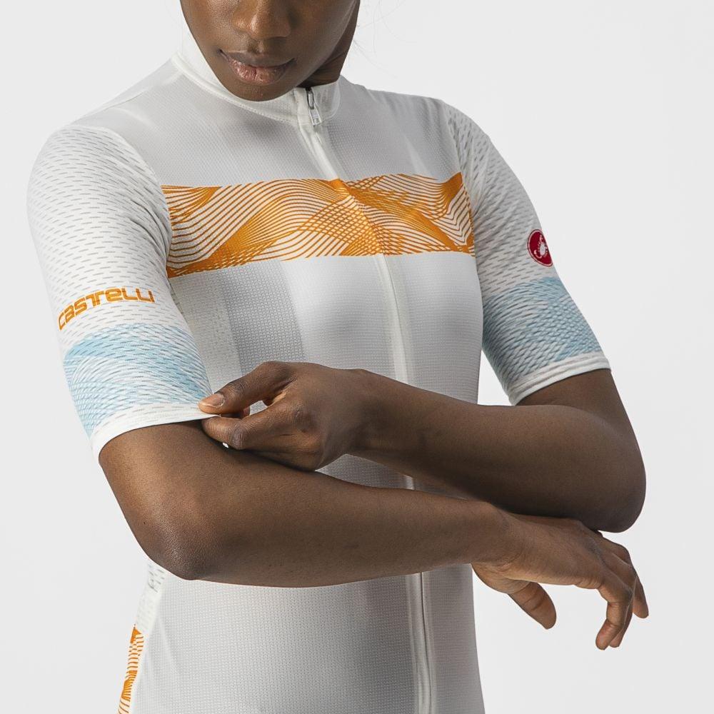 Castelli Fenice Damen Jersey - Liquid-Life #Wähle Deine Farbe_Ivory/Pop Orange-Skylight