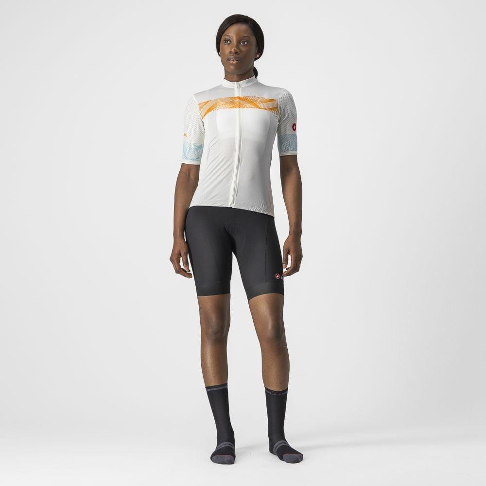 Castelli Fenice Damen Jersey - Liquid-Life #Wähle Deine Farbe_Ivory/Pop Orange-Skylight