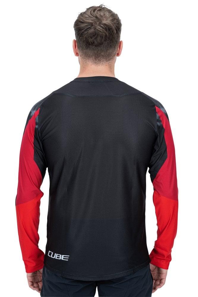 Cube EDGE Rundhalstrikot langarm - Liquid-Life #Wähle Deine Farbe_Black´n´Red