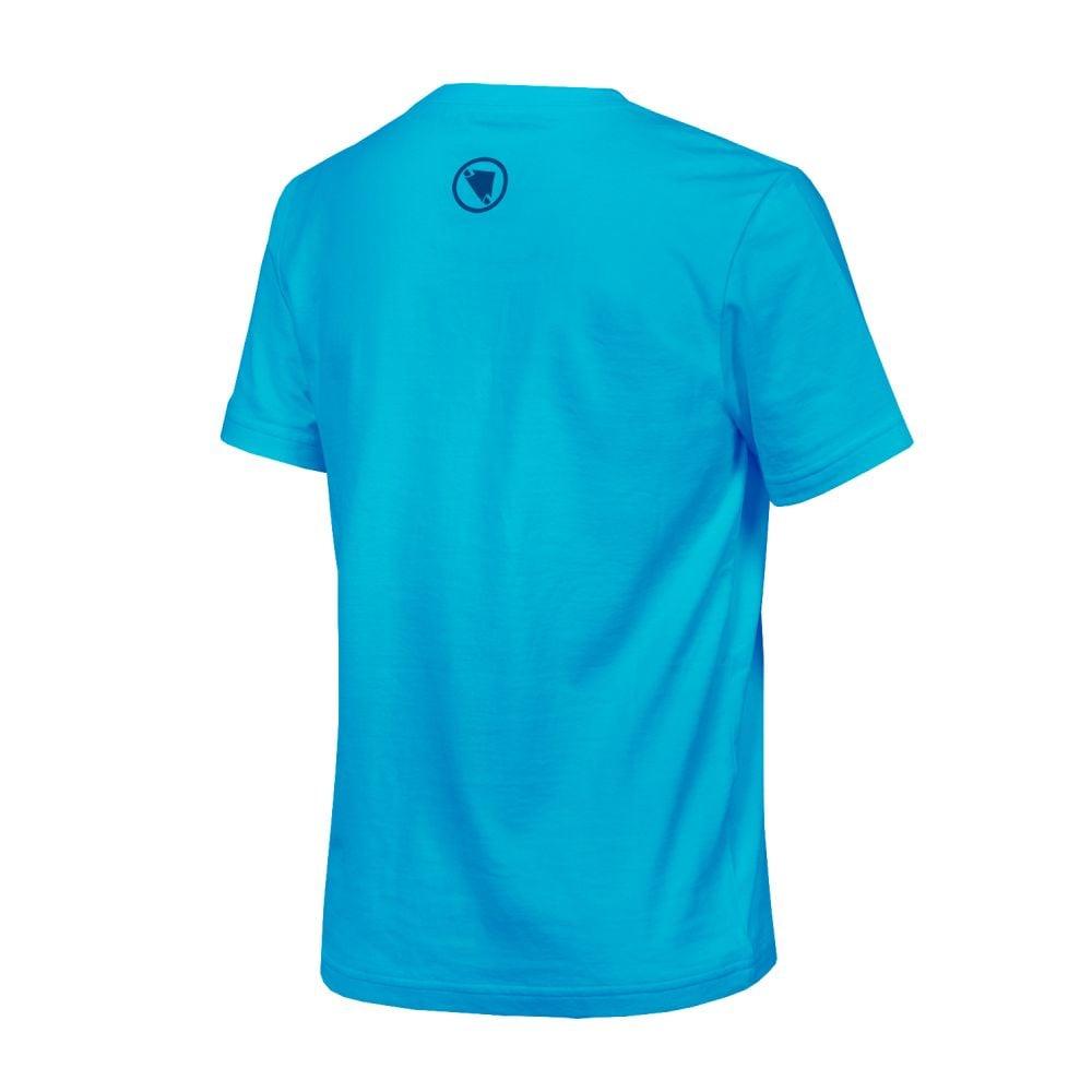 Endura Kinder One Clan Organic T-Shirt Camo - Liquid-Life #Wähle Deine Farbe_Electric Blue