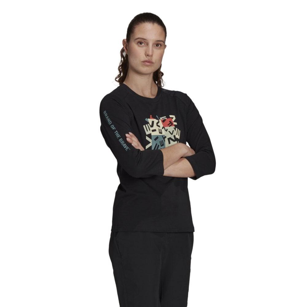 FiveTen Graphics Longsleeve Women - Liquid-Life #Wähle Deine Farbe_Black/Black