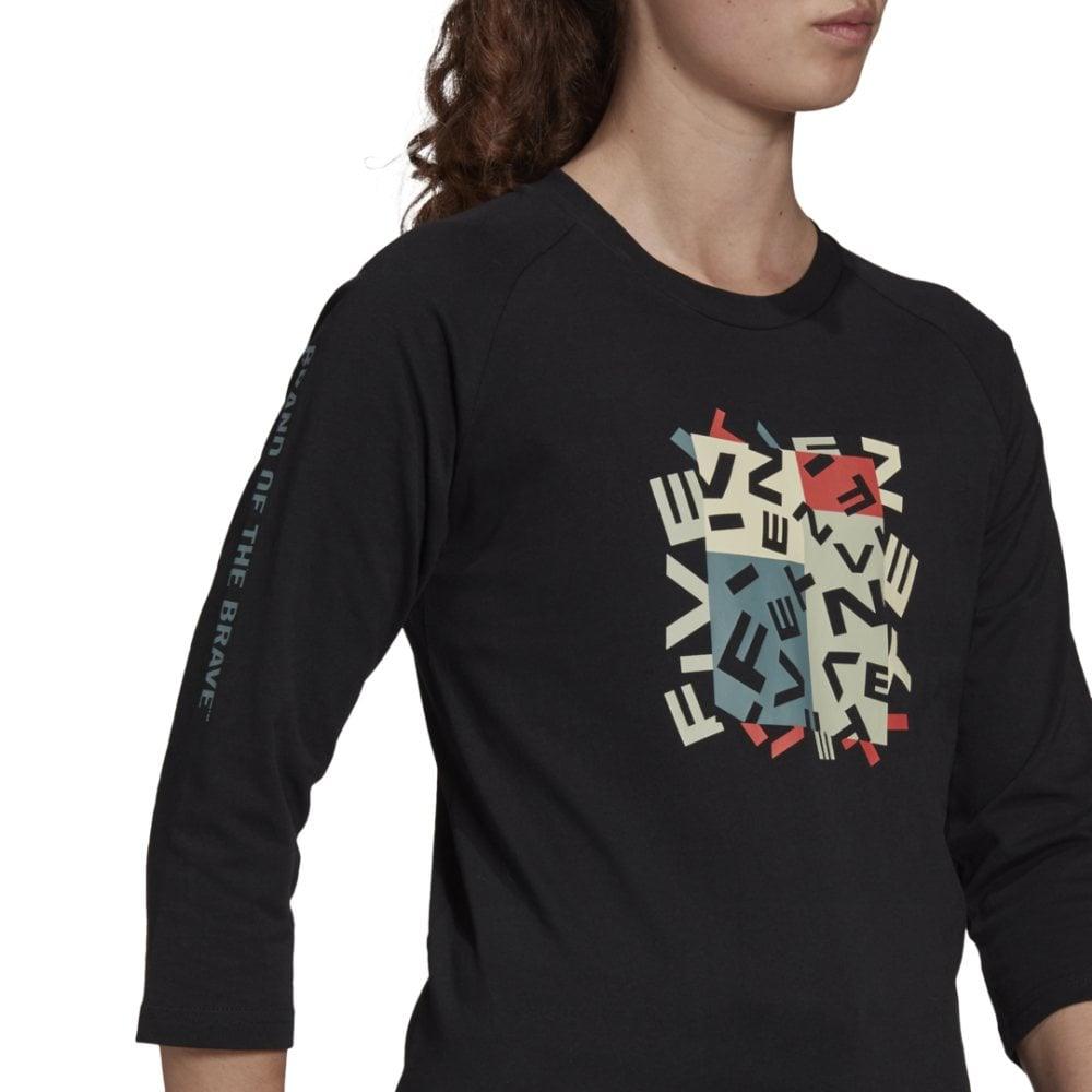 FiveTen Graphics Longsleeve Women - Liquid-Life #Wähle Deine Farbe_Black/Black