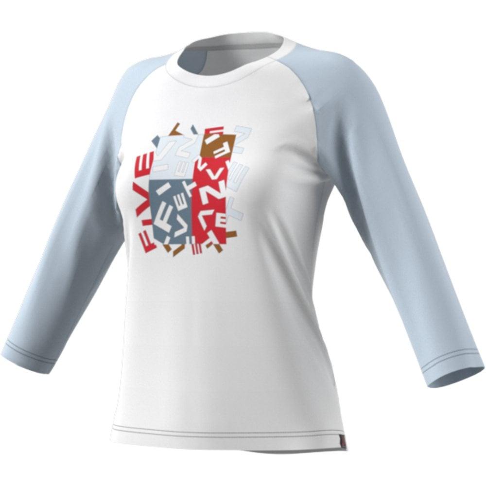 FiveTen Graphics Longsleeve Women - Liquid-Life #Wähle Deine Farbe_White/Halo Blue