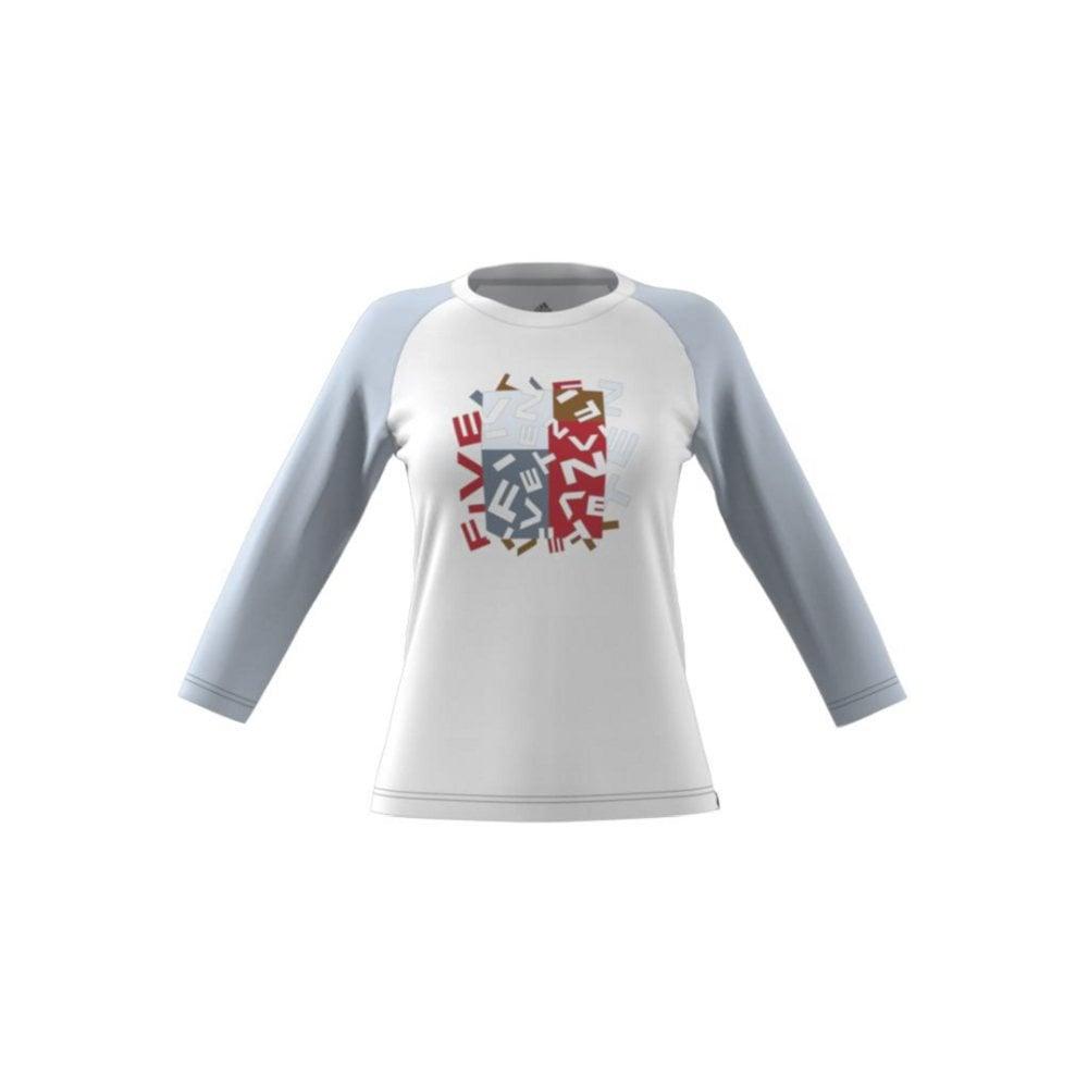 FiveTen Graphics Longsleeve Women - Liquid-Life #Wähle Deine Farbe_White/Halo Blue