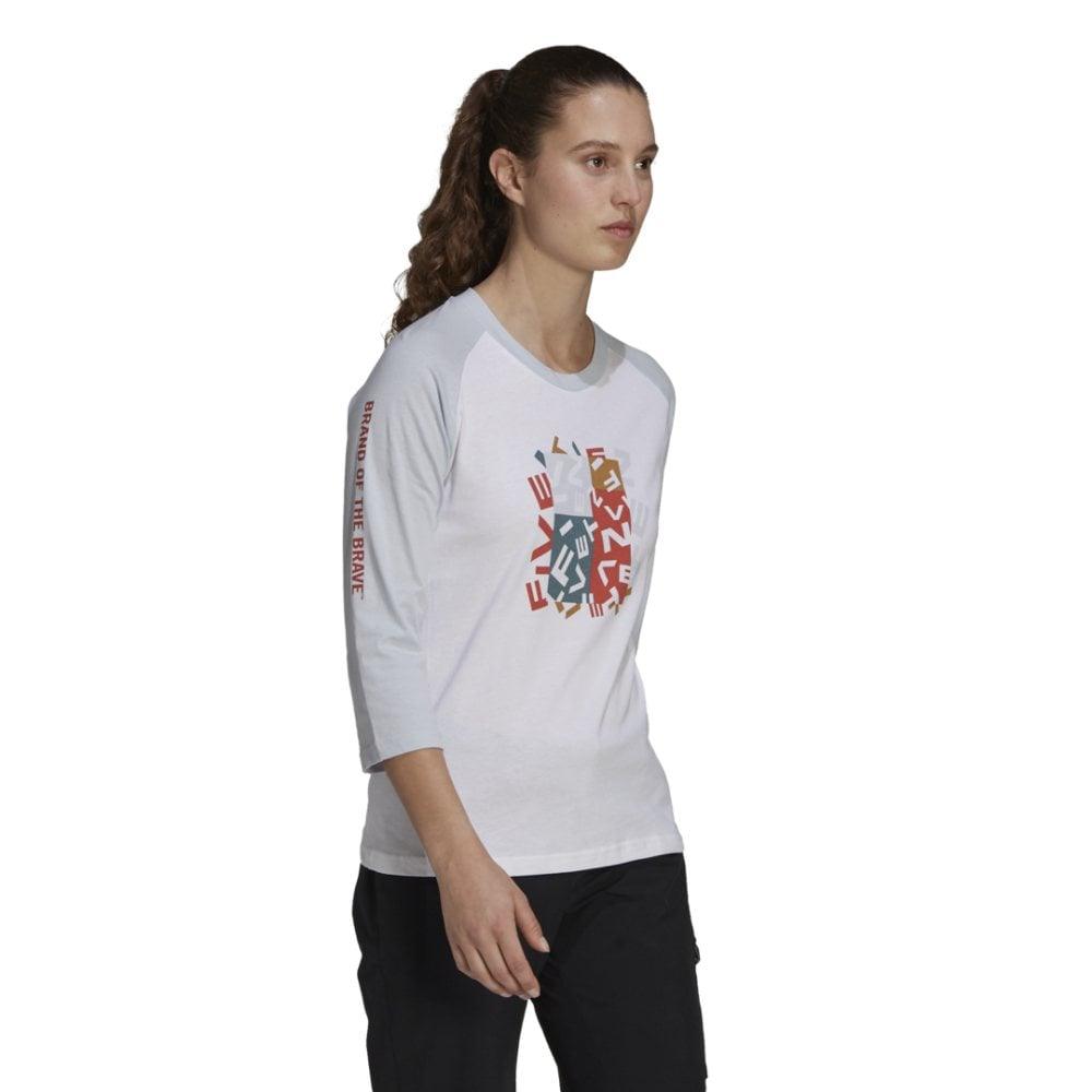 FiveTen Graphics Longsleeve Women - Liquid-Life #Wähle Deine Farbe_White/Halo Blue