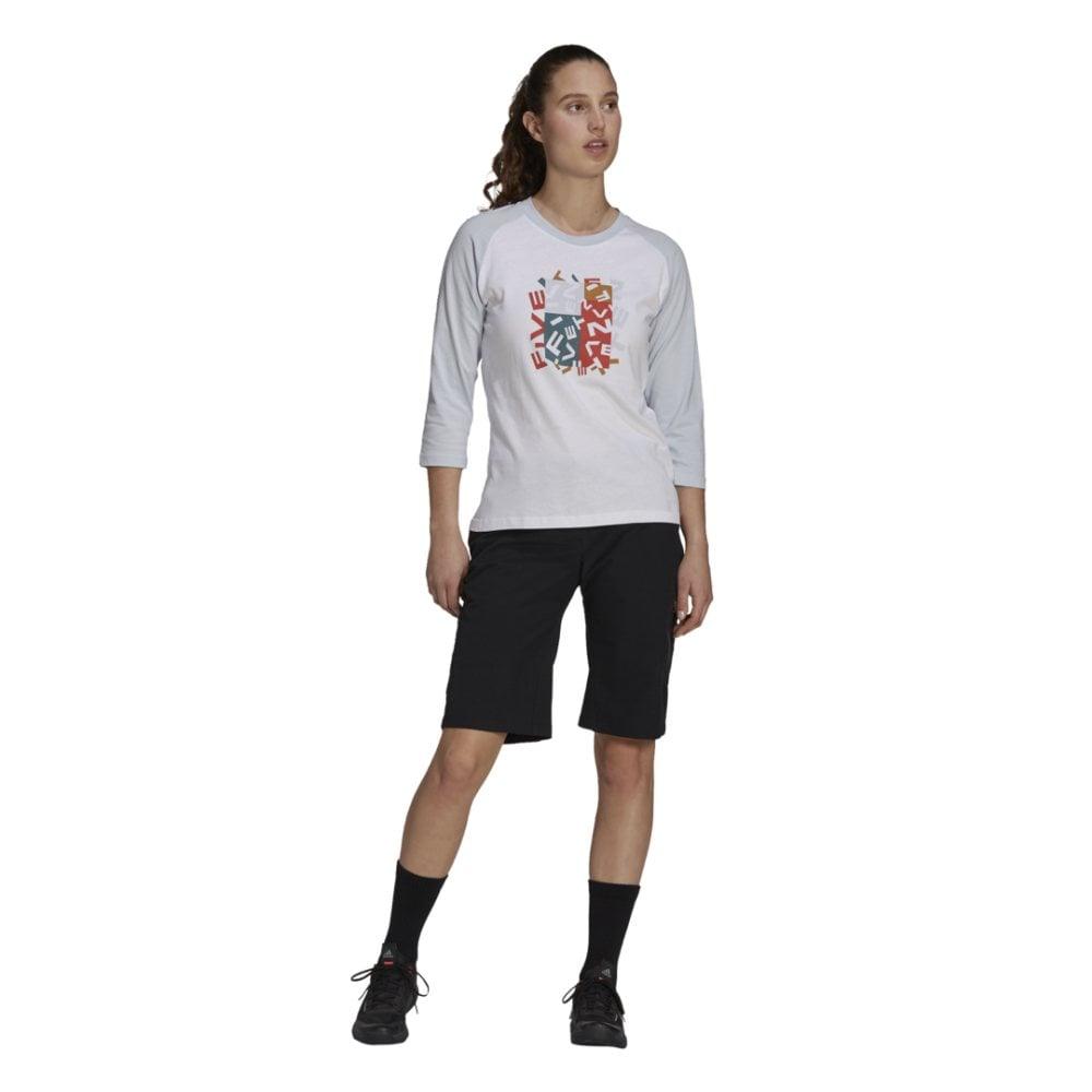 FiveTen Graphics Longsleeve Women - Liquid-Life #Wähle Deine Farbe_White/Halo Blue