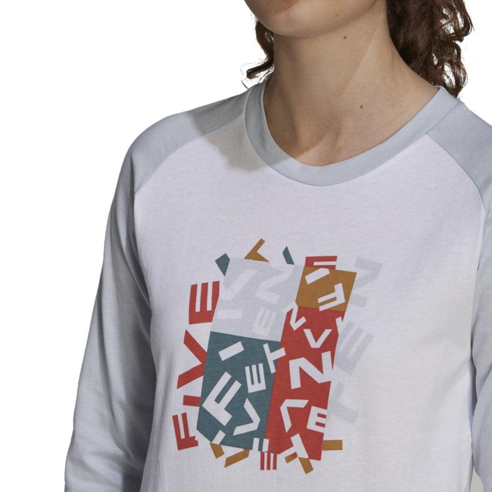 FiveTen Graphics Longsleeve Women - Liquid-Life #Wähle Deine Farbe_White/Halo Blue